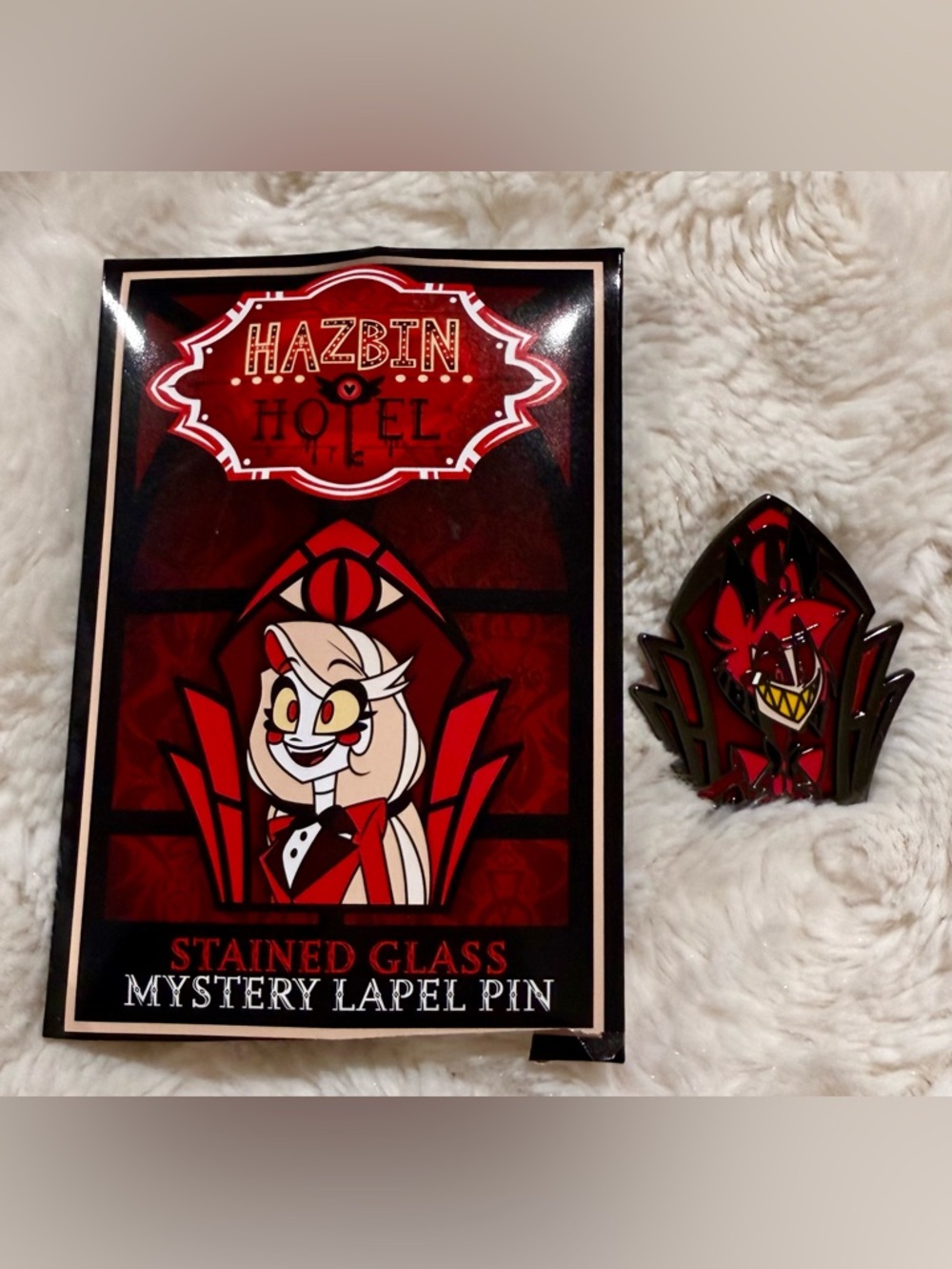 Hazbin Hotel Character Stained Glass Blind Box Enamel Pin Hot Topic Exclusive
